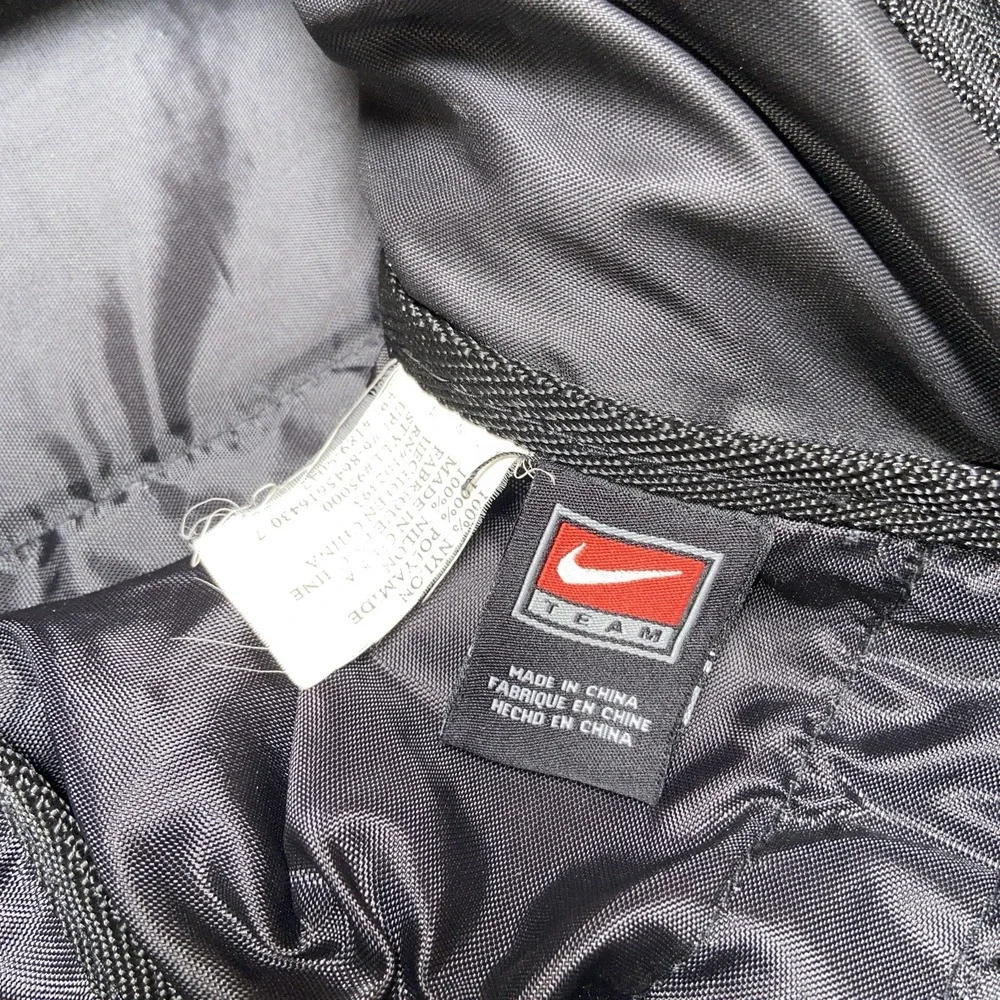 Vintage Nike Team Duffel Bag Black Gym Travel Sports Shoe Compartment Large